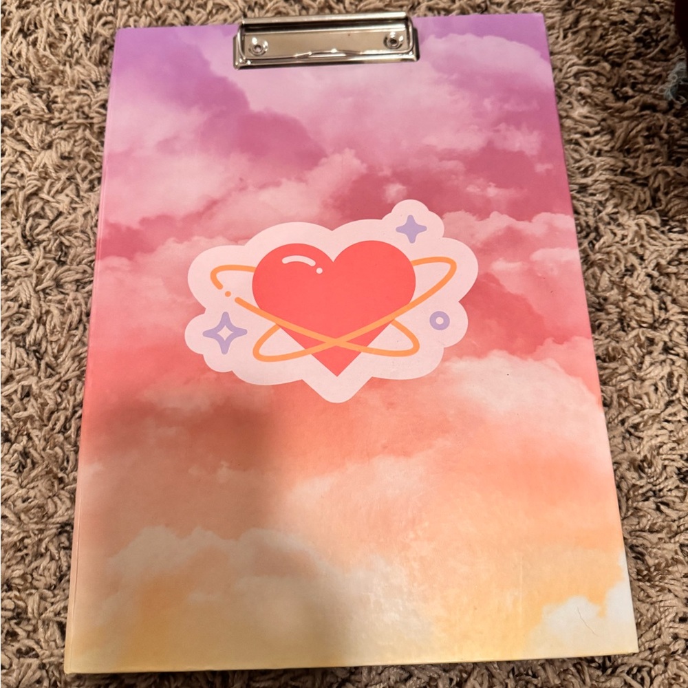 Colorful Clipboard notebook with stickers